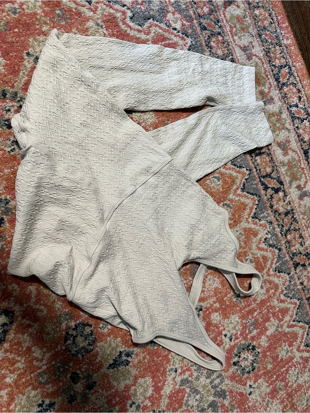 JoyLab BeigeTextured Scoop-Back Ribbed Jumpsuit - Picture 3 of 4